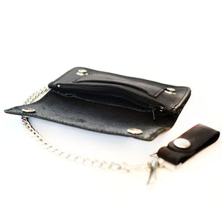 Dogtown Skateboard Chain Wallet Vintage Cross Large Leather Black