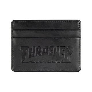 Thrasher Magazine Leather Card Wallet Black