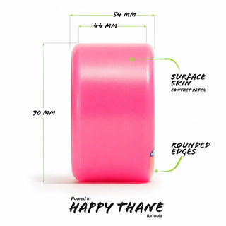 Orangatang Longboard Wheels Bees Knees Pink 90mm 83A Text