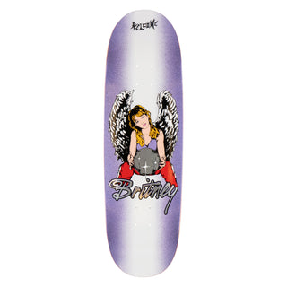 Welcome Skateboard Deck Britney Angel on Boline 2.0 Purple/White 9.5" x 33"