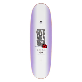 Welcome Skateboard Deck Britney Angel on Boline 2.0 Purple/White 9.5" x 33"