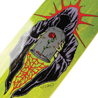 Welcome Skateboard Deck Jake Yanko Wilted on Panther Lime Green Stain 9.0" x 32.5"