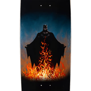 Welcome x Batman Skateboard Deck Bat Flames on Boline 2.0 Black 9.5"