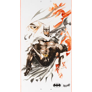 Welcome x Batman Skateboard Deck Heart of Hush on Popsicle Bone 8.5"