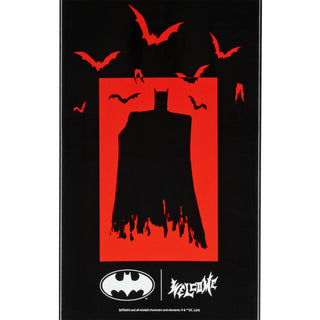Welcome x Batman Skateboard Deck Knockout on Popsicle Red/Black Dip 8.25"