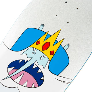 Welcome x Adventure Time Skateboard Deck Ice King on Crossbone White/Blue 10"