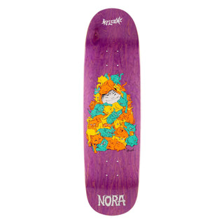 Welcome Skateboard Deck Nora Purr Pile on Sphynx Purple Stain 8.8" x 32.4"