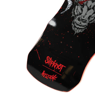 Welcome X Slipknot Skateboard Deck Spit it Out on Dark Lord Black/Red Stain 9.85"