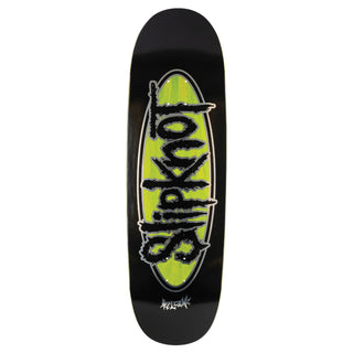 Welcome X Slipknot Skateboard Deck Oval Logo on Boline 2.0 Black/Green Stain 9.5"