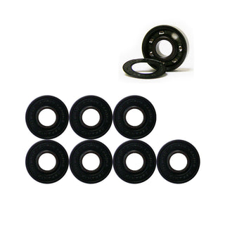 Labeda Whips Roller Hockey Wheels - Teal X-Soft 76mm - 4-Pack with Evo Spacers and Hybrid Ceramic Bearings