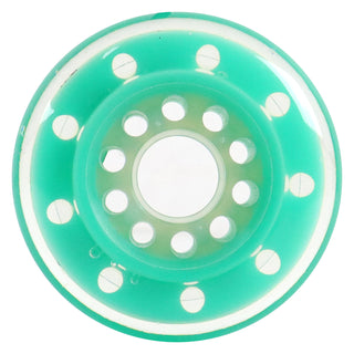 Labeda Whips Roller Hockey Wheels - Teal Soft HiLo Set 76mm/80mm - 8-Pack with Evo Spacers