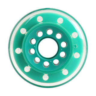 Labeda Whips Roller Hockey Wheels - Teal X-Soft 80mm - 4-Pack with Evo Spacers and Hybrid Ceramic Bearings