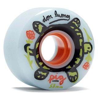 Pig Skateboard Wheels 58mm Don Luong Filmer RT's 92A Blue