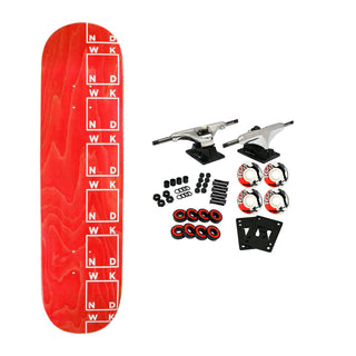 WKND Skateboard Complete Team Side Logo Red 8.0" x 31.75"