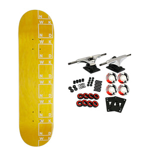 WKND Skateboard Complete Team Side Logo Yellow 8.25" x 31"