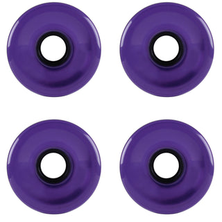 Blank Longboard Wheels 4 pack - 76mm Clear/Purple