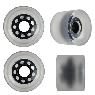 Longboard Wheels - 70mm 82a Shaved Clear Set of 4