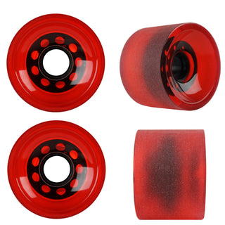 Longboard Wheels - 70mm 82a Shaved Red Set of 4