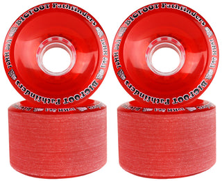 Paris Longboard Trucks, Wheels, Hardware, and Abec 7 Bearings Kit - V2 180 Fuschia + Bigfoot 70mm 80A Red
