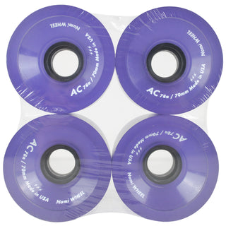 Longboard Wheels 70mm x 51mm 78A Clear Purple US Made