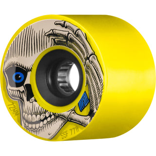 Powell Peralta Longboard Downhill Wheels 72mm Kevin Reimer Soft Slide 77A Yellow