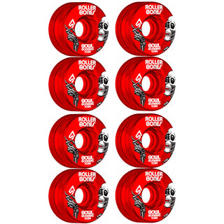 Rollerbones Quad Skate Wheels 57mm x 30mm Bowl Bombers 8-Pack 103A Red