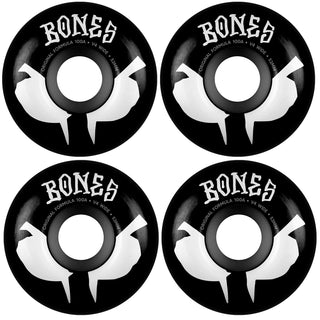Bones Skateboard Wheels 53mm Original Formula 100A V4 Wides Black