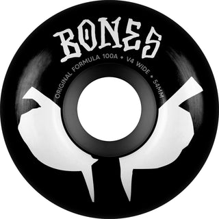 Bones Skateboard Wheels 54mm Original Formula 100A V4 Wides Black