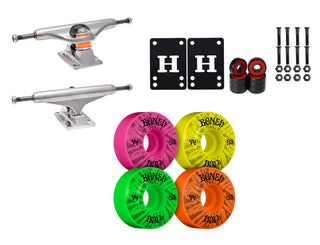 Independent Trucks 149 (8.5"), Bones 100's 53mm V4 #5 Party Wheels/Bearings/Hardware