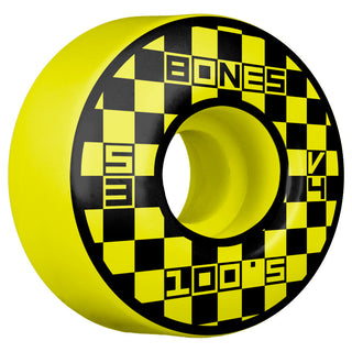 Krux Skateboard Trucks K5 8.0" Kit Bones 53mm V4 Block Party Yellow Wheels/Bearings/Hardware