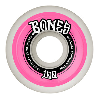 Bones Skateboard Wheels 53mm Original V5 Sidecut 100A White