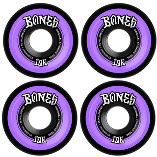 Bones Skateboard Wheels 55mm Original V5 Sidecut 100A Black