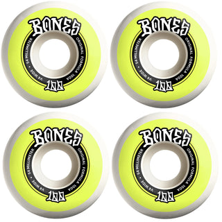 Bones Skateboard Wheels 54mm Original V4 Wide 100A White