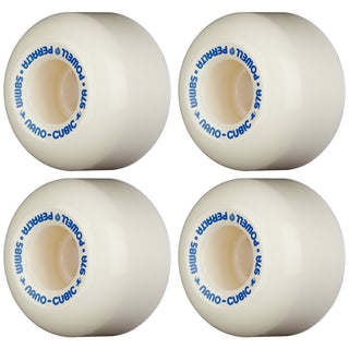 Powell Peralta Skateboard Wheels 58mm x 37.5mm Dragon Formula 97A Nano Cubic White/Blue