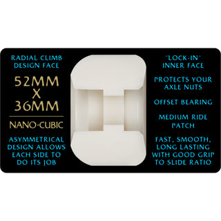 Powell Peralta Skateboard Wheels 52mm x 36mm Dragon Formula 97A Nano Cubic Andy Anderson Off White