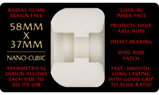 Powell Peralta Skateboard Wheels 58mm x 37.5mm Dragon Formula 93A Nano Cubic Off White