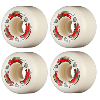 Powell Peralta Skateboard Wheels 56mm x 39mm Dragon Formula 93A AA2 Nano Rat Off White