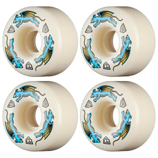 Powell Peralta Skateboard Wheels 53mm x 34mm Dragon Formula 97A AV4 Nano Rat Off White