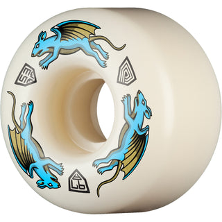 Powell Peralta Skateboard Wheels 53mm x 34mm Dragon Formula 97A AV4 Nano Rat Off White