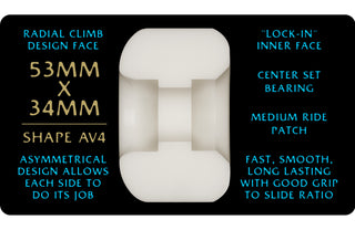 Powell Peralta Skateboard Wheels 53mm x 34mm Dragon Formula 97A AV4 Nano Rat Off White