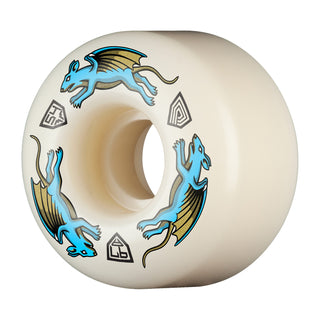 Powell Peralta Skateboard Wheels 54mm x 34mm Dragon Formula 97A AV4 Nano Rat Off White