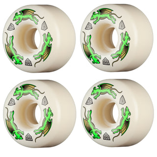 Powell Peralta Skateboard Wheels 52mm x 34mm Dragon Formula 88A AV4 Nano Rat Off White