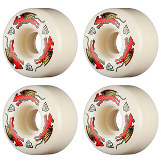 Powell Peralta Skateboard Wheels 54mm x 34mm Dragon Formula 93A AV4 Nano Rat Off White