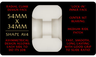 Powell Peralta Skateboard Wheels 54mm x 34mm Dragon Formula 93A AV4 Nano Rat Off White