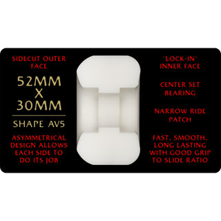 Powell Peralta Skateboard Wheels 52mm x 30mm Dragon Formula 93A AV5 Nano Rat Semien Off White
