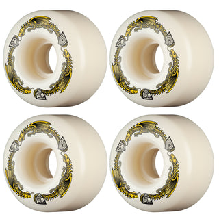 Powell Peralta Skateboard Wheels 54mm x 34mm Dragon Formula 95A V4 Symmetrical Off White