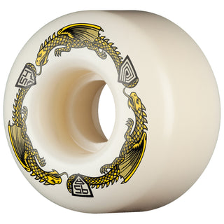 Powell Peralta Skateboard Wheels 54mm x 34mm Dragon Formula 95A V4 Symmetrical Off White