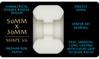 Powell Peralta Skateboard Wheels 56mm x 36mm Dragon Formula 97A V6 Shape Off White