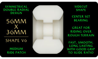 Powell Peralta Skateboard Wheels 56mm x 36mm Dragon Formula 88A V6 Shape Off White