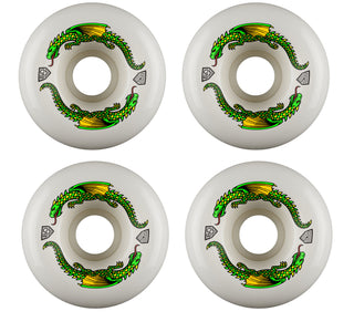 Powell Peralta Skateboard Wheels 60mm Dragon Formula Bomber Shape 93A White